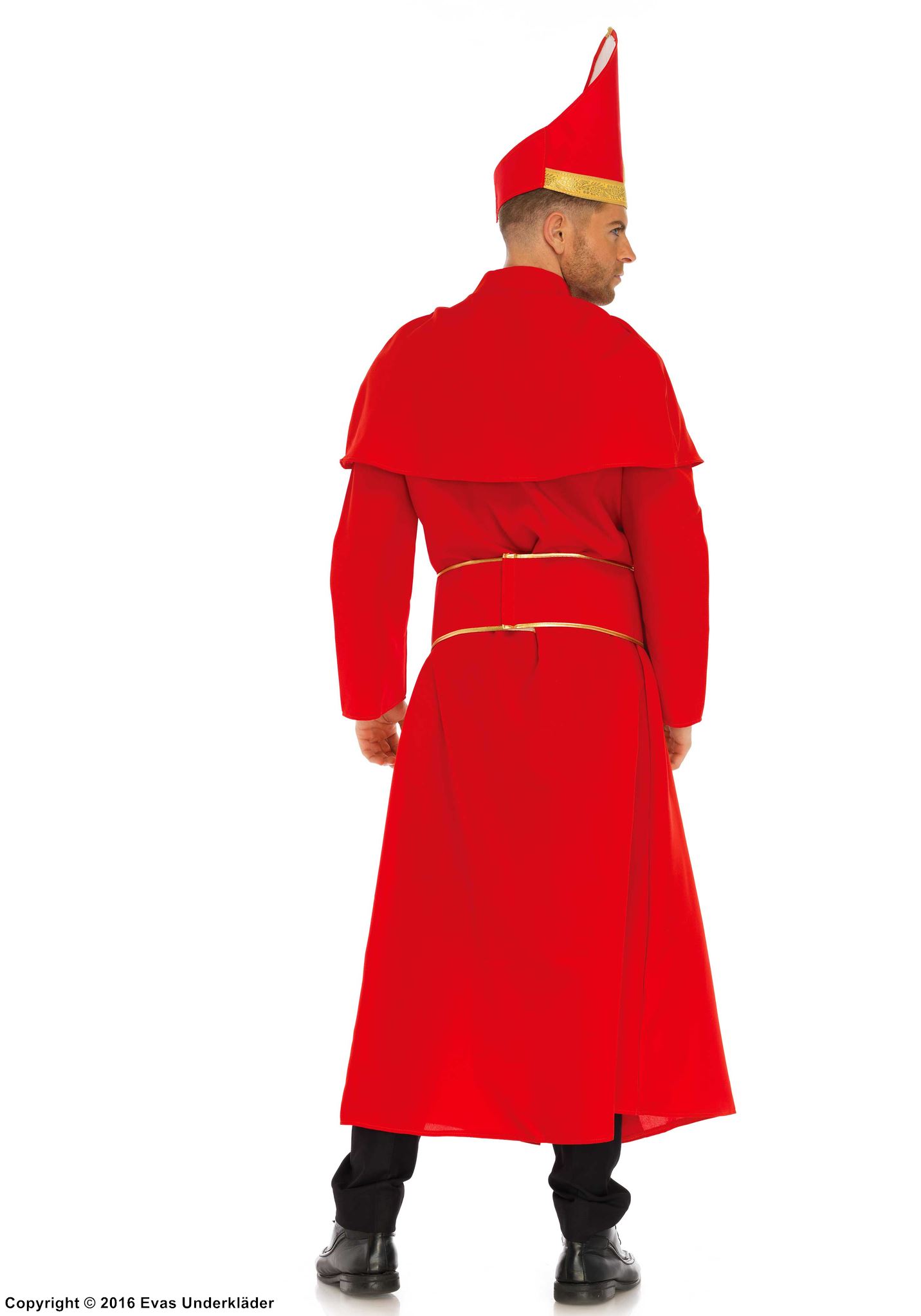 Katolsk kardinal, kostyme kappe, frynser, kappe, kors